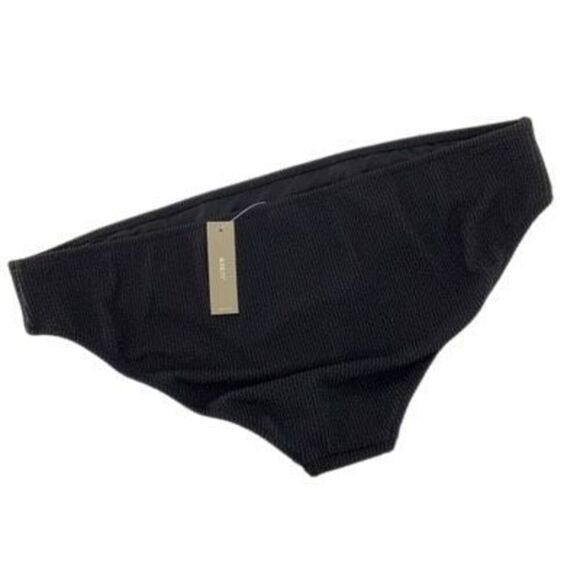 J. Crew Black Textured Hipster Full Coverage Bikini Bottom Swimsuit Size 2X NWT - Picture 2 of 4